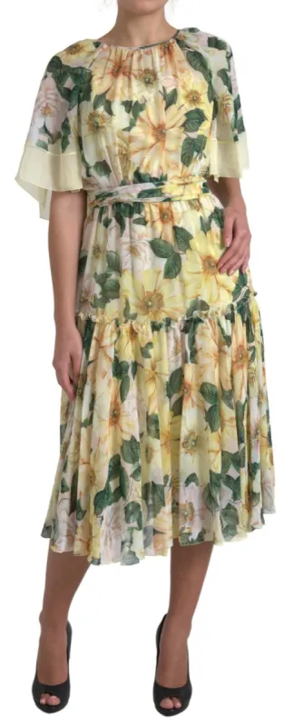 Elegant Silk Floral Maxi Dress sold by Louxly