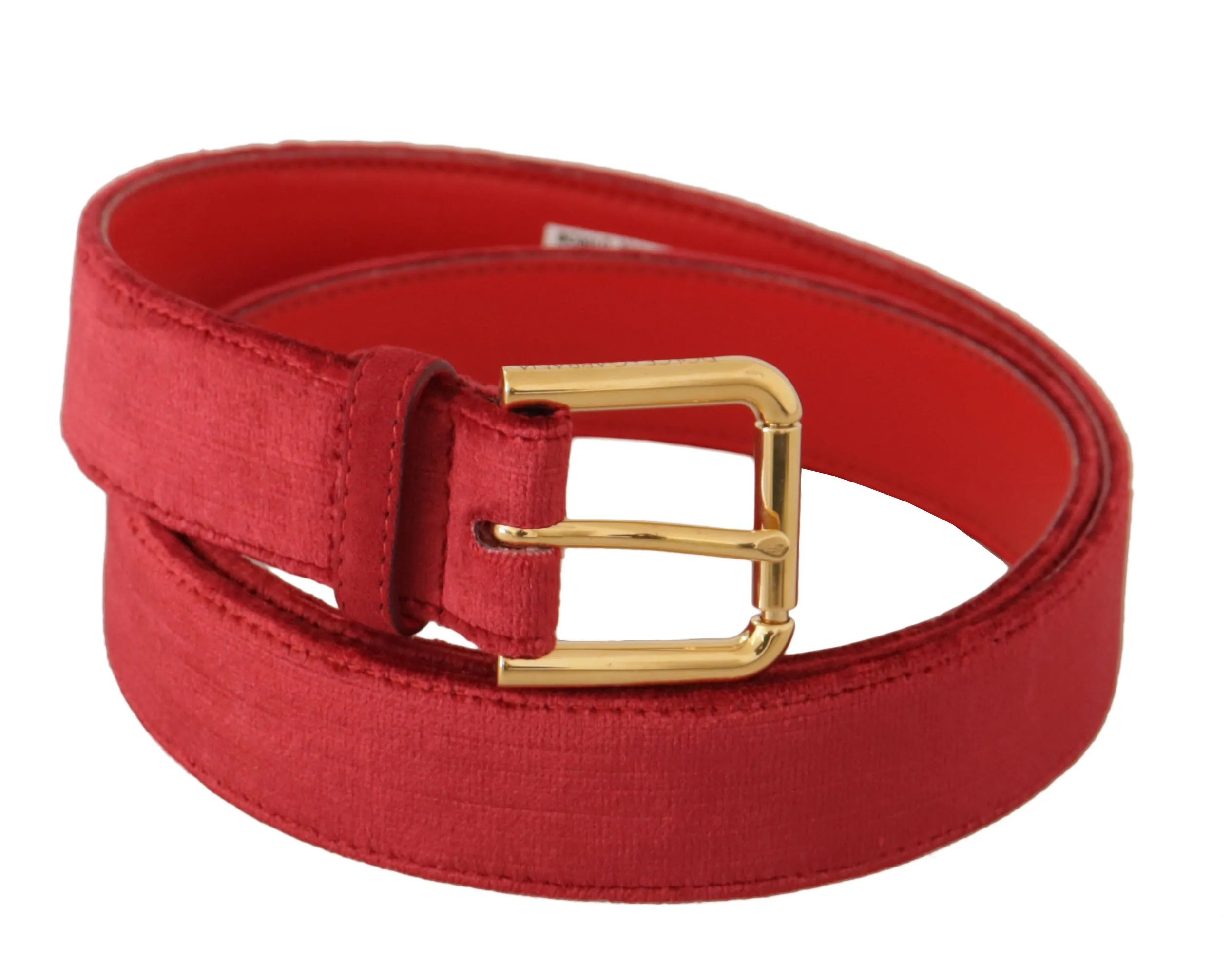 Elegant Red Suede Designer Belt sold by Louxly product image thumbnail 2