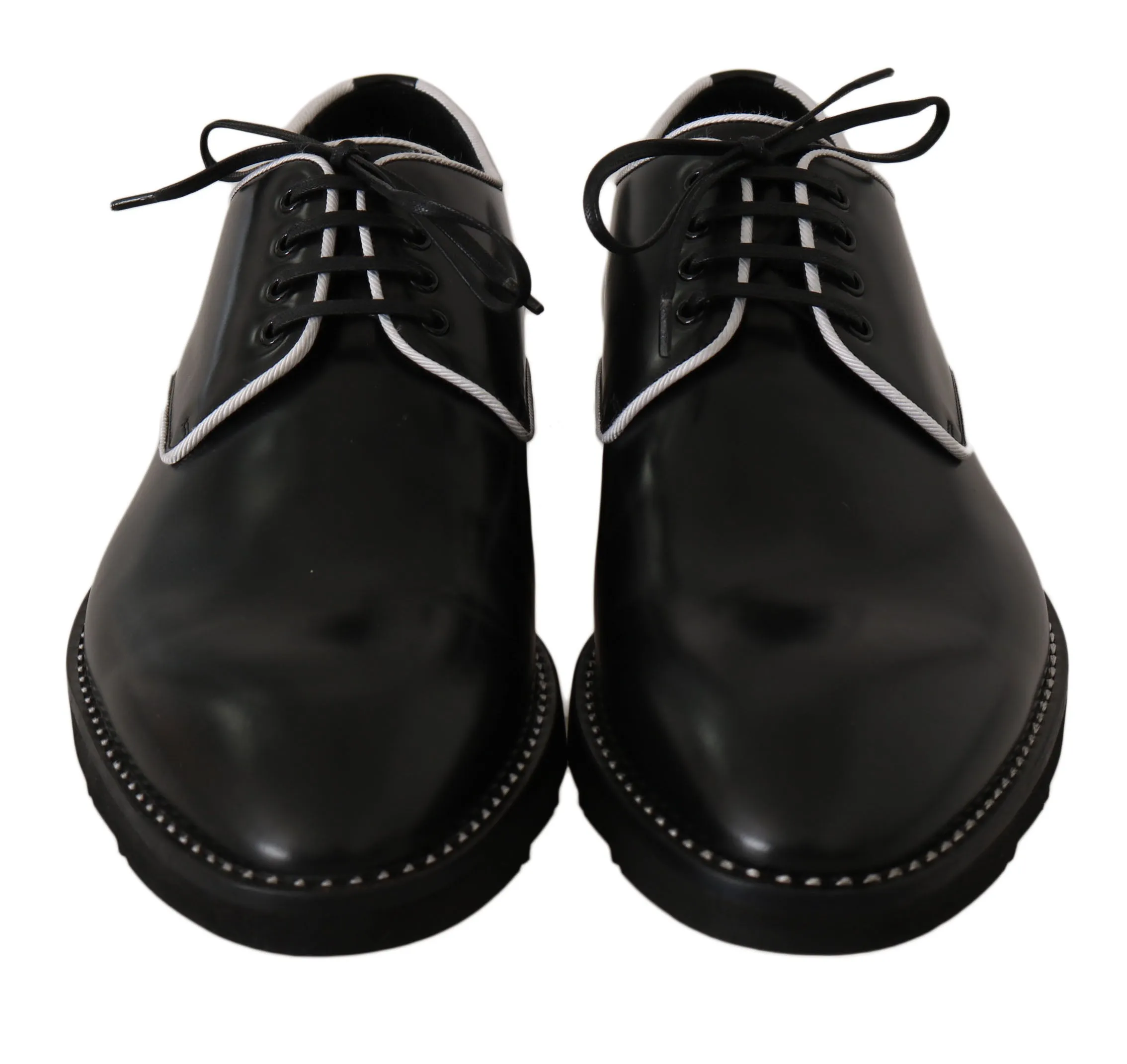 Elegant Black Leather Derby Dress Shoes sold by Louxly product image thumbnail 3