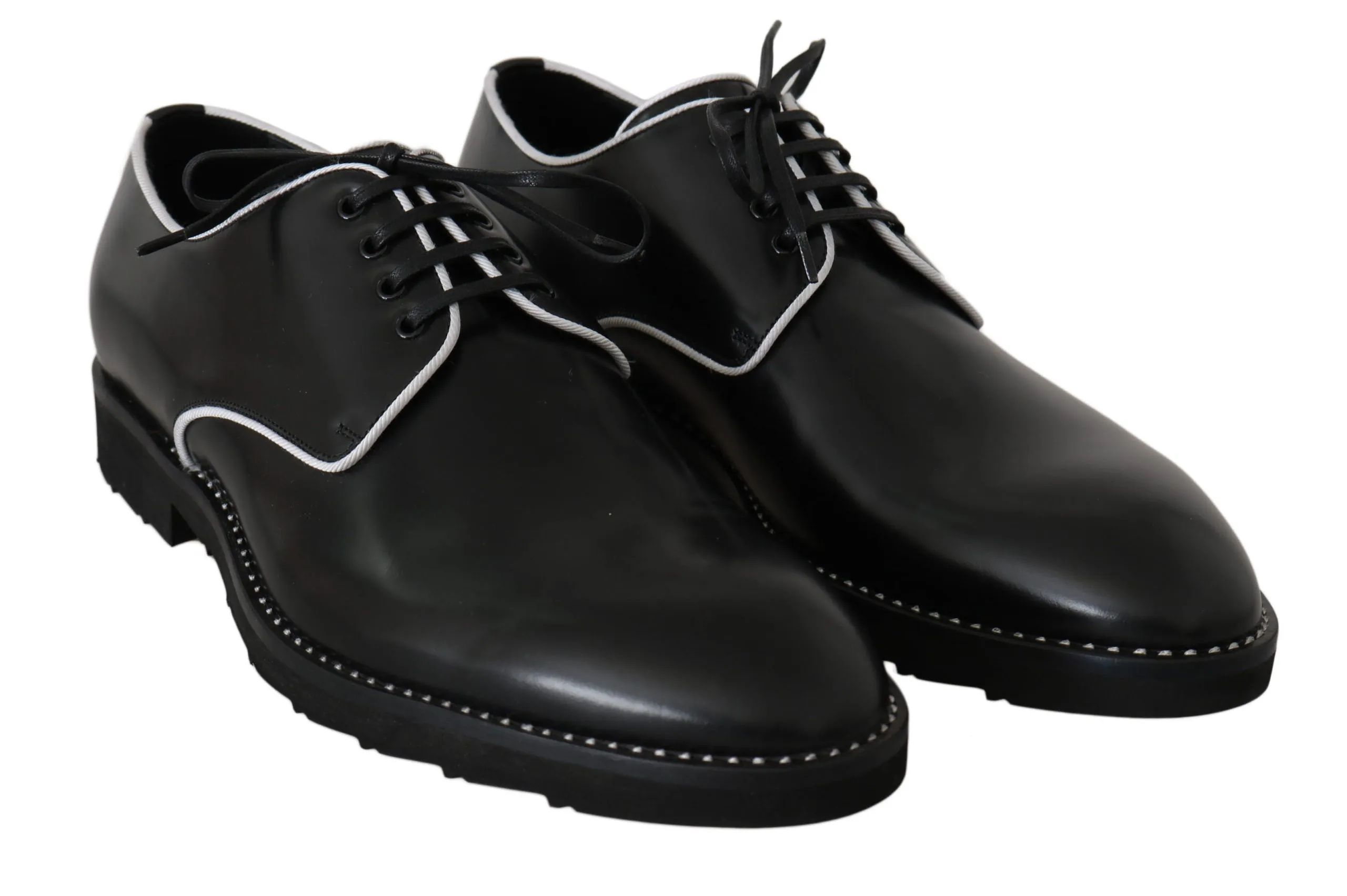 Elegant Black Leather Derby Dress Shoes sold by Louxly product image thumbnail 4