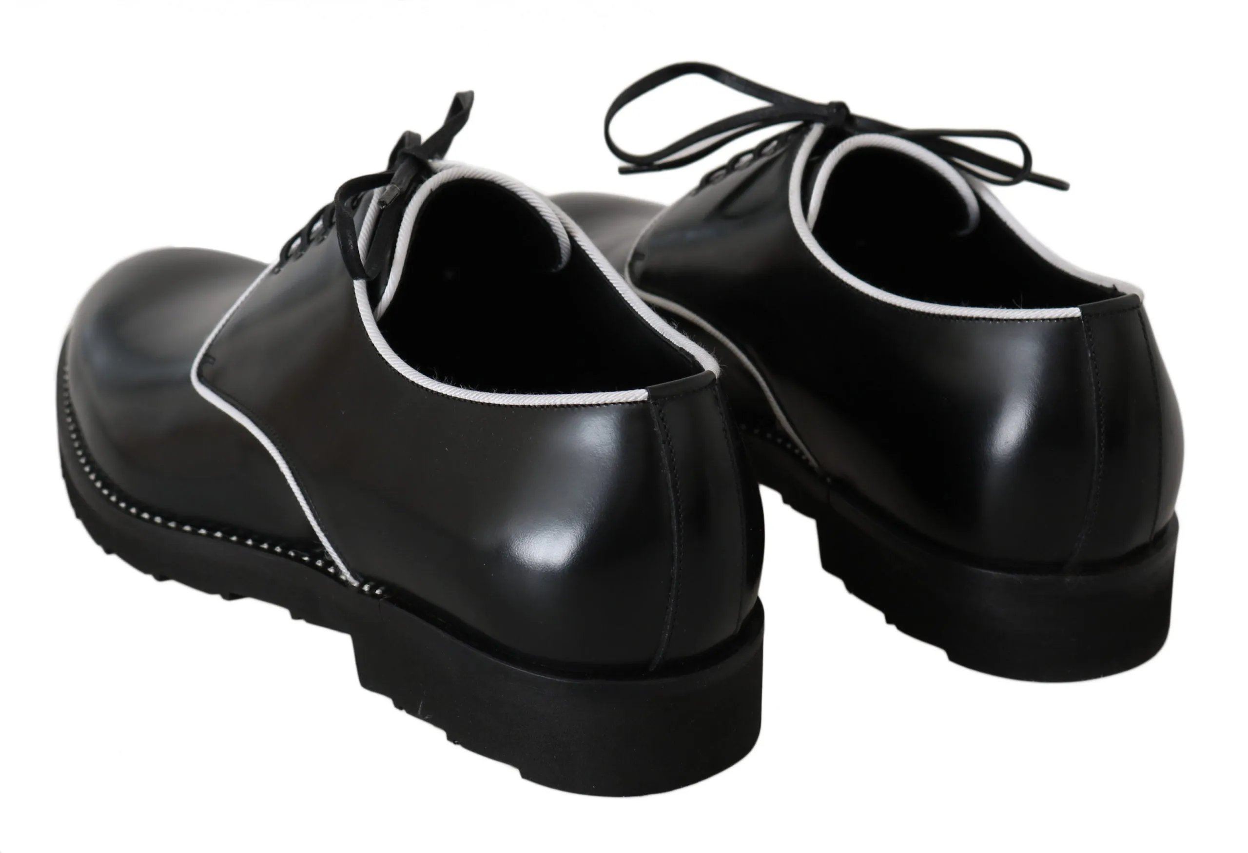 Elegant Black Leather Derby Dress Shoes sold by Louxly product image thumbnail 5