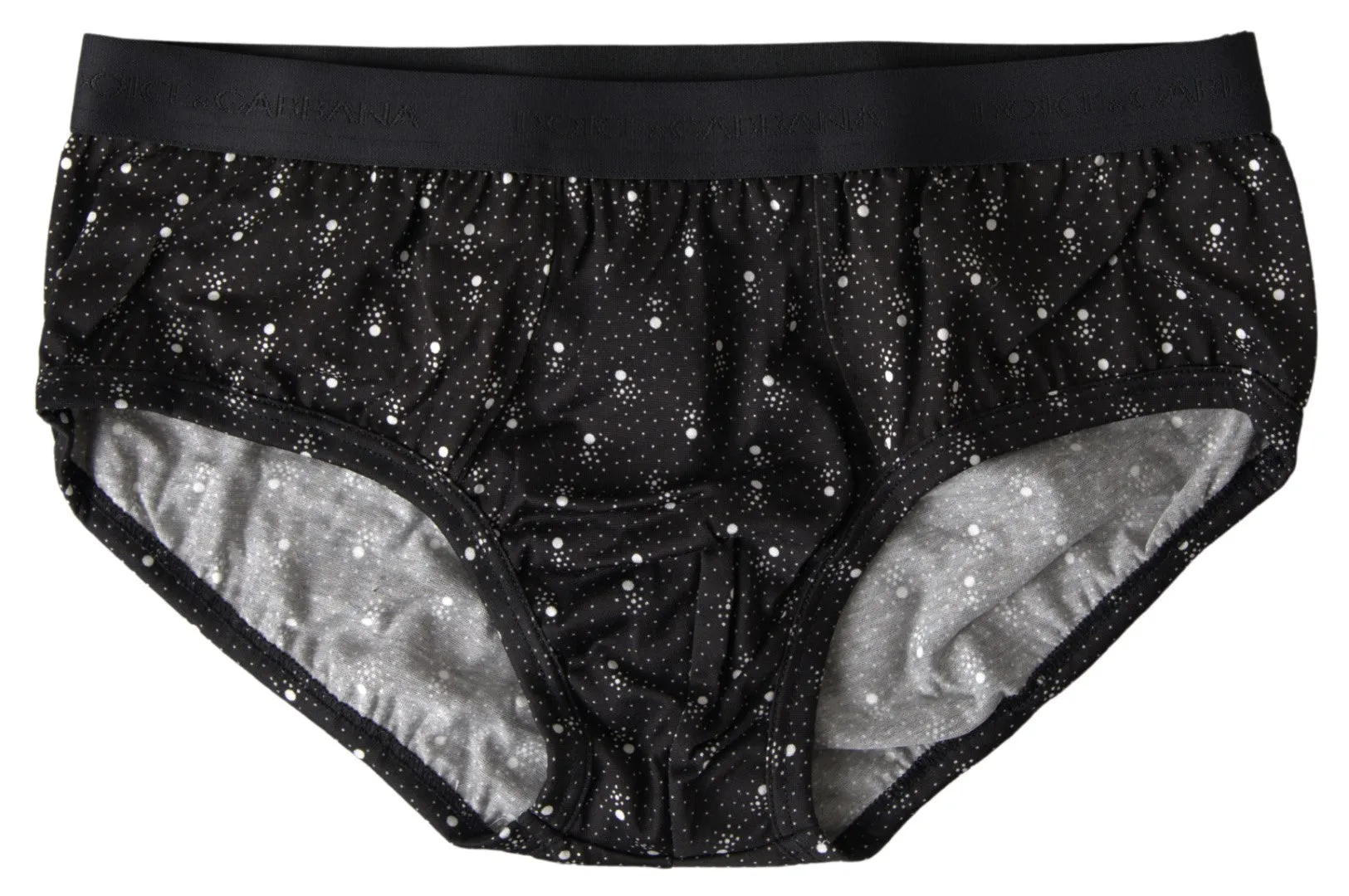 Elegant Black Dotted Brief with Comfort Fit sold by Louxly