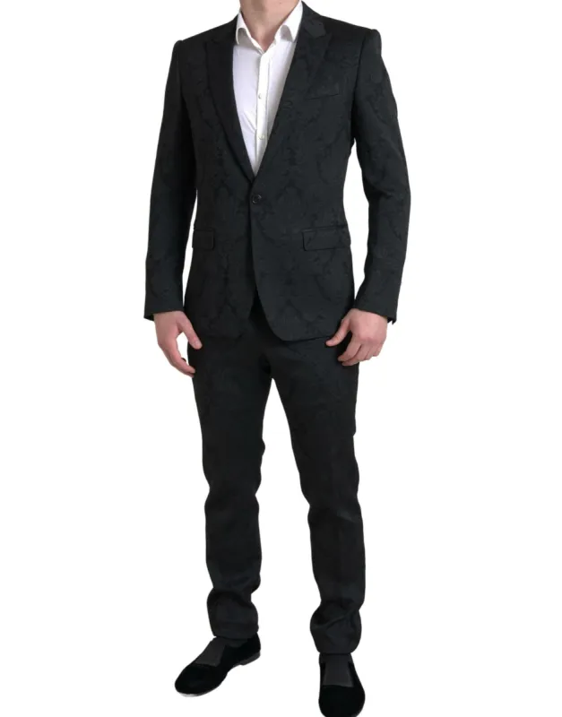 Elegant Slim Fit Black Martini Suit sold by Louxly