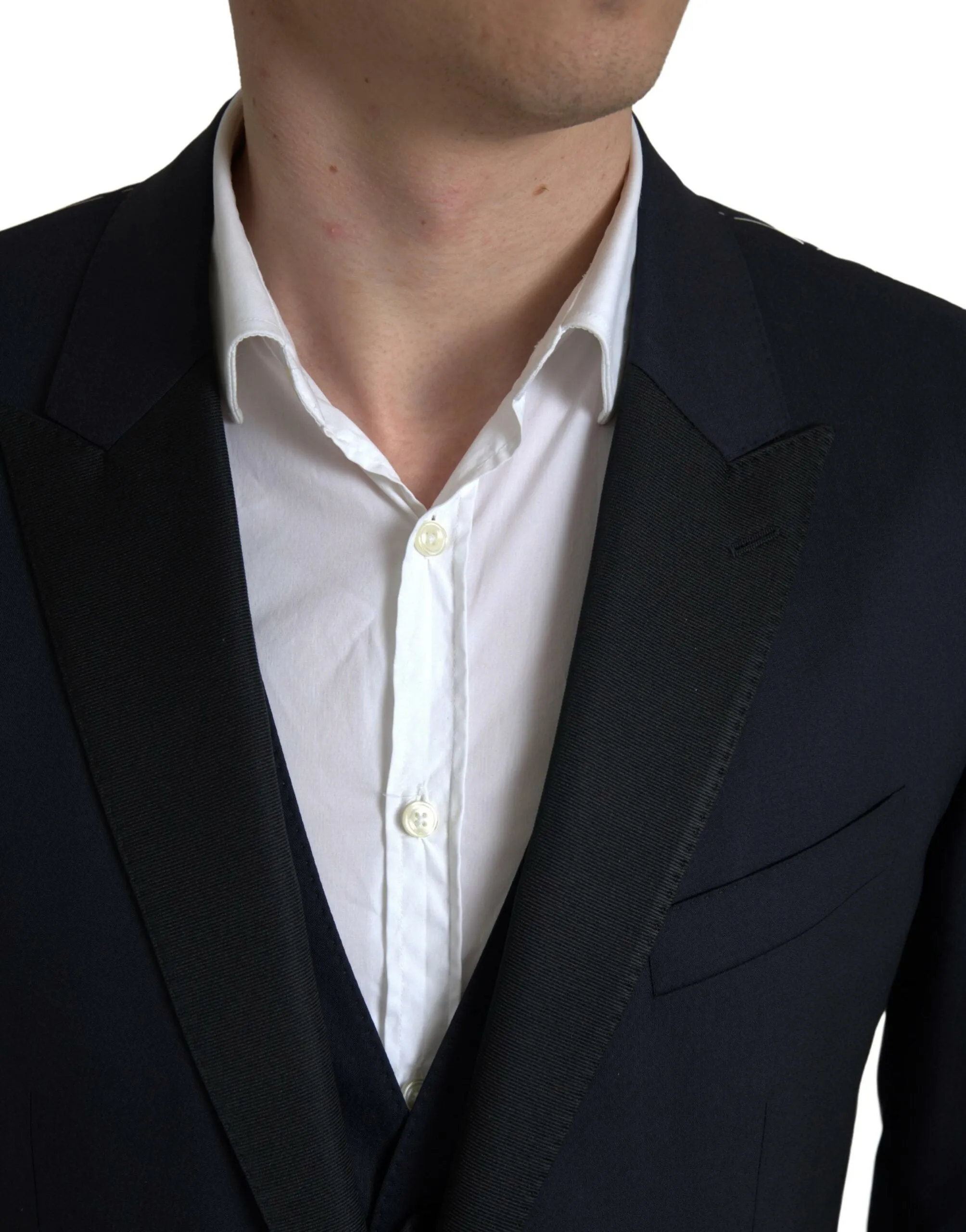 Elegant Blue & Black Martini Slim Fit Suit sold by Louxly product image thumbnail 2