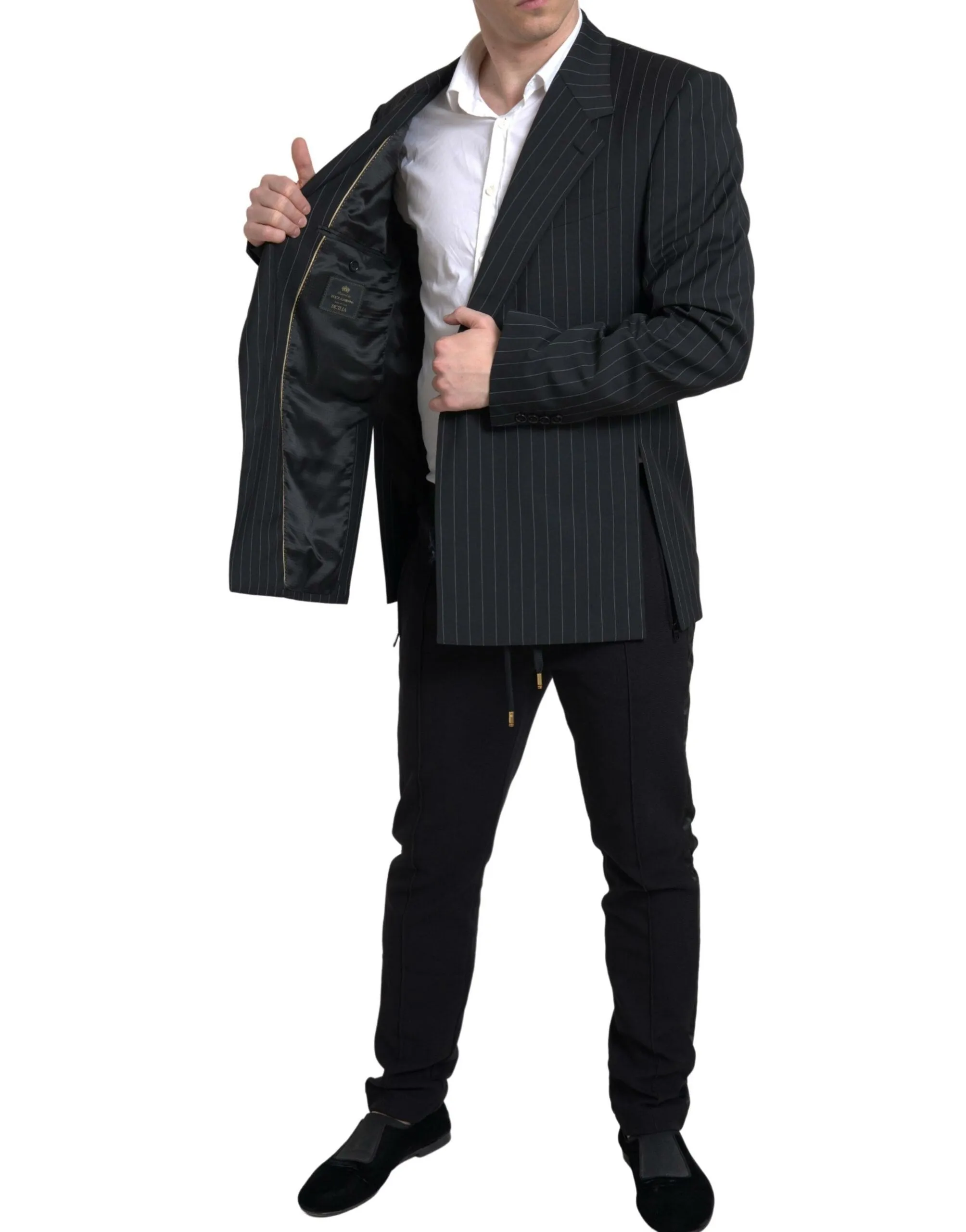 Sicilian Elegance Slim Fit Blazer sold by Louxly product image thumbnail 4