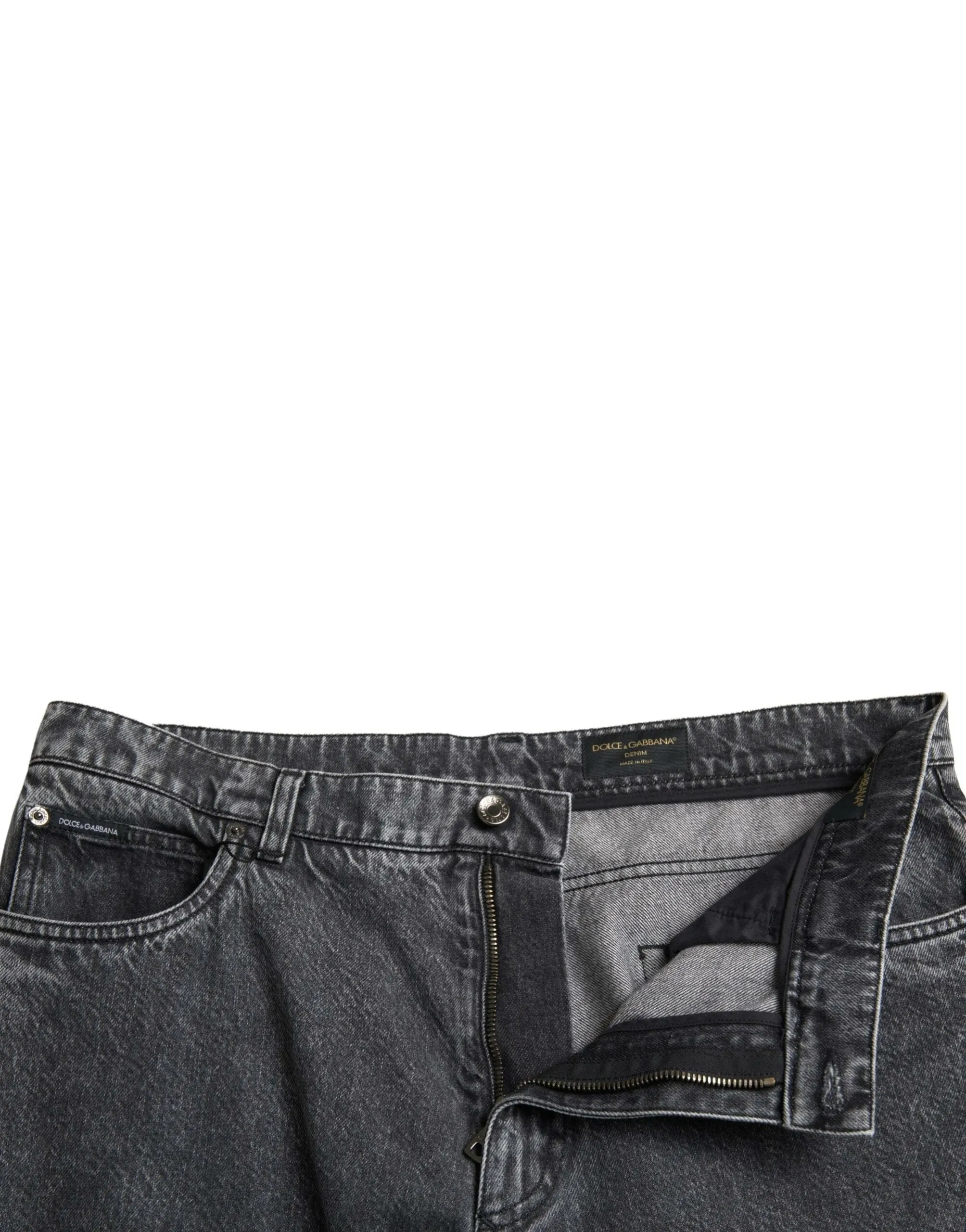 Elegant Dark Grey Straight Denim Jeans sold by Louxly product image thumbnail 4