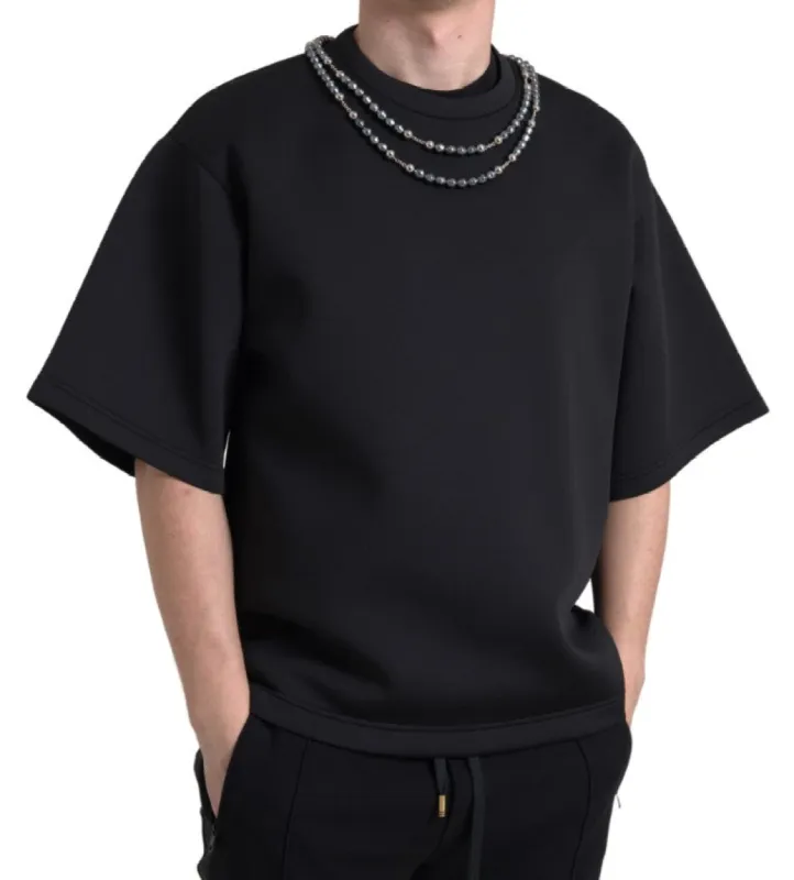 Embellished Neckline Casual T-Shirt sold by Louxly