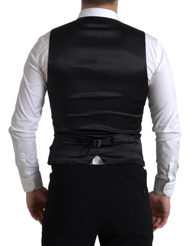Elegant Black Formal Dress Vest sold by Louxly product image thumbnail 2