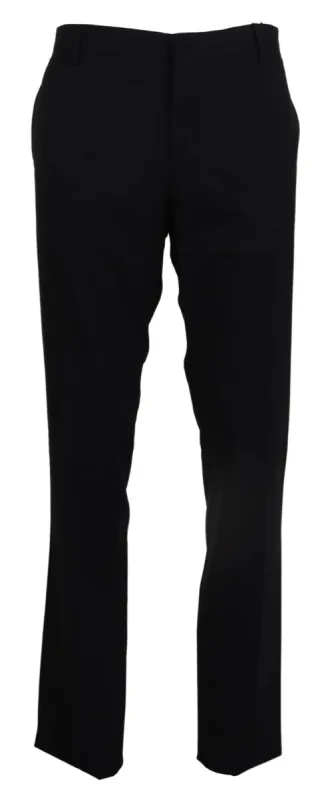 Elegant Slim Fit Wool Blend Trousers sold by Louxly