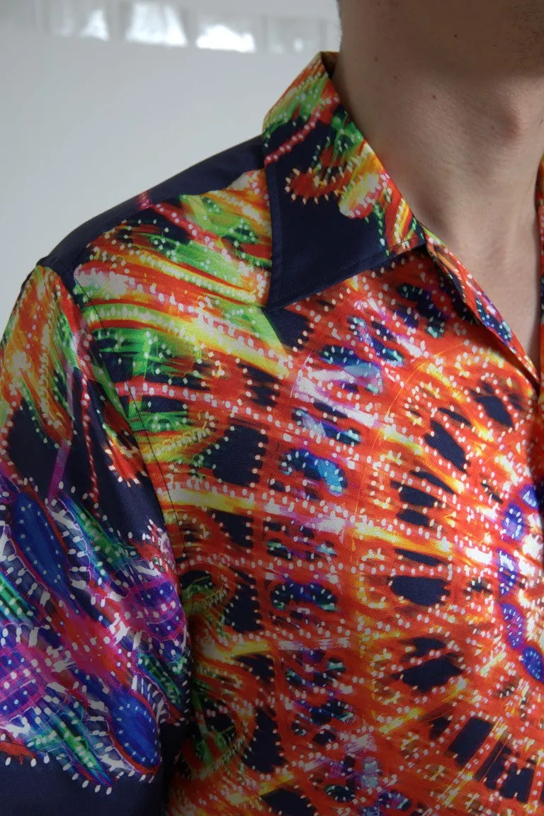 Multicolor Silk Button-Down Casual Shirt sold by Louxly product image thumbnail 5