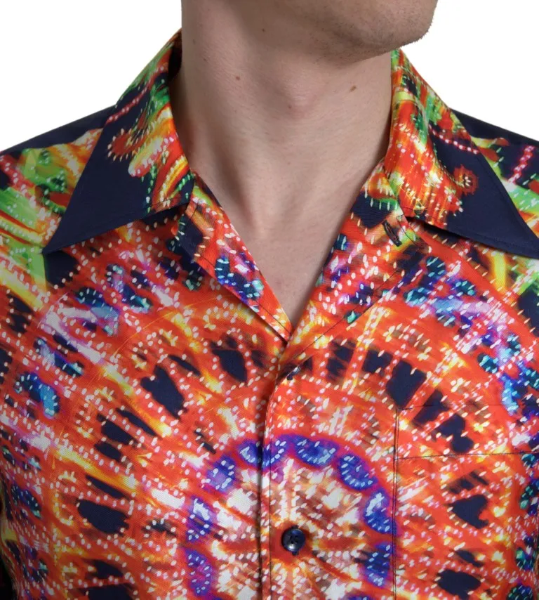 Multicolor Silk Button-Down Casual Shirt sold by Louxly product image thumbnail 3