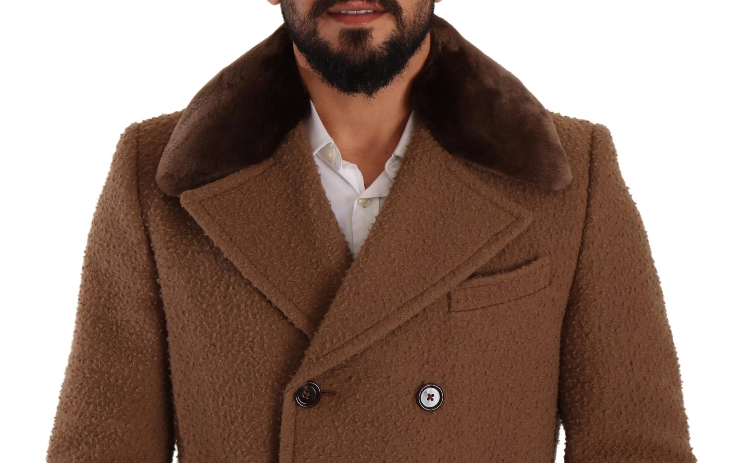 Elegant Double Breasted Wool Overcoat sold by Louxly product image thumbnail 3