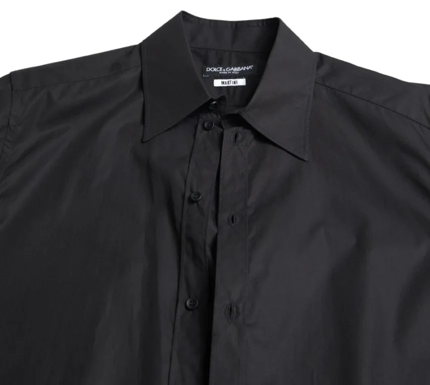 Elegant Black Gold Button Formal Shirt sold by Louxly product image thumbnail 4