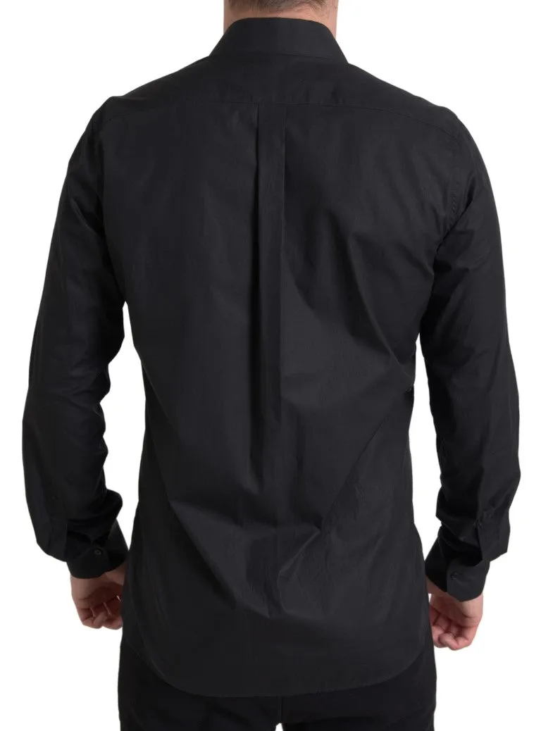 Elegant Black Gold Button Formal Shirt sold by Louxly product image thumbnail 2