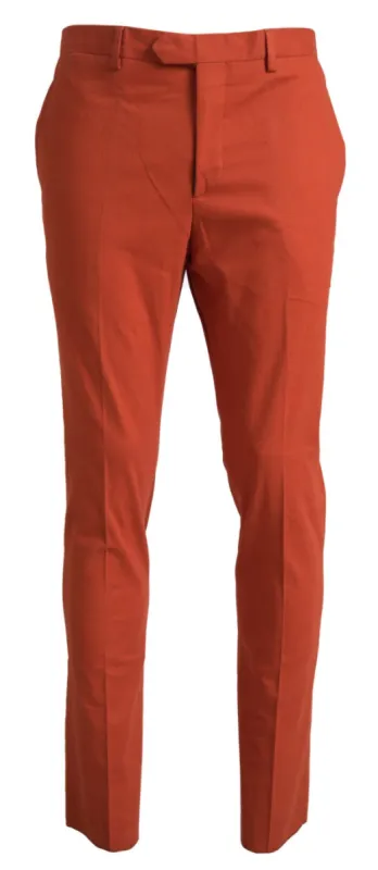 Elegant Orange Pure Cotton Pants sold by Louxly