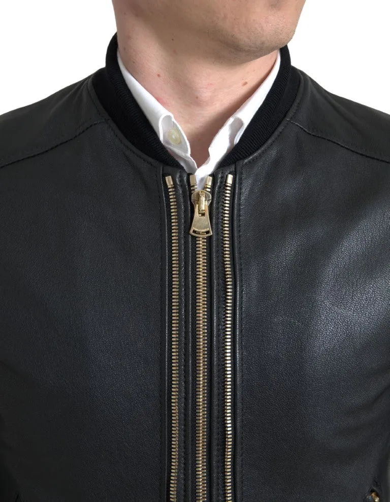 Elegant Black Leather Biker Jacket sold by Louxly product image thumbnail 3
