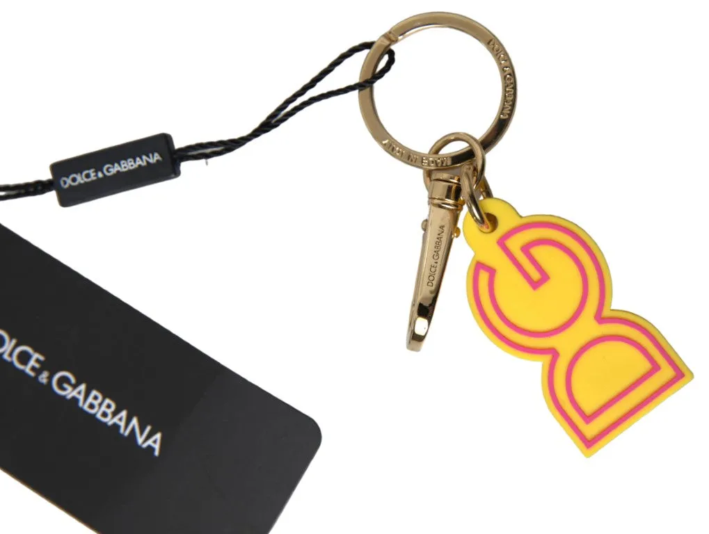 Chic Yellow Logo-Engraved Keychain sold by Louxly product image thumbnail 2
