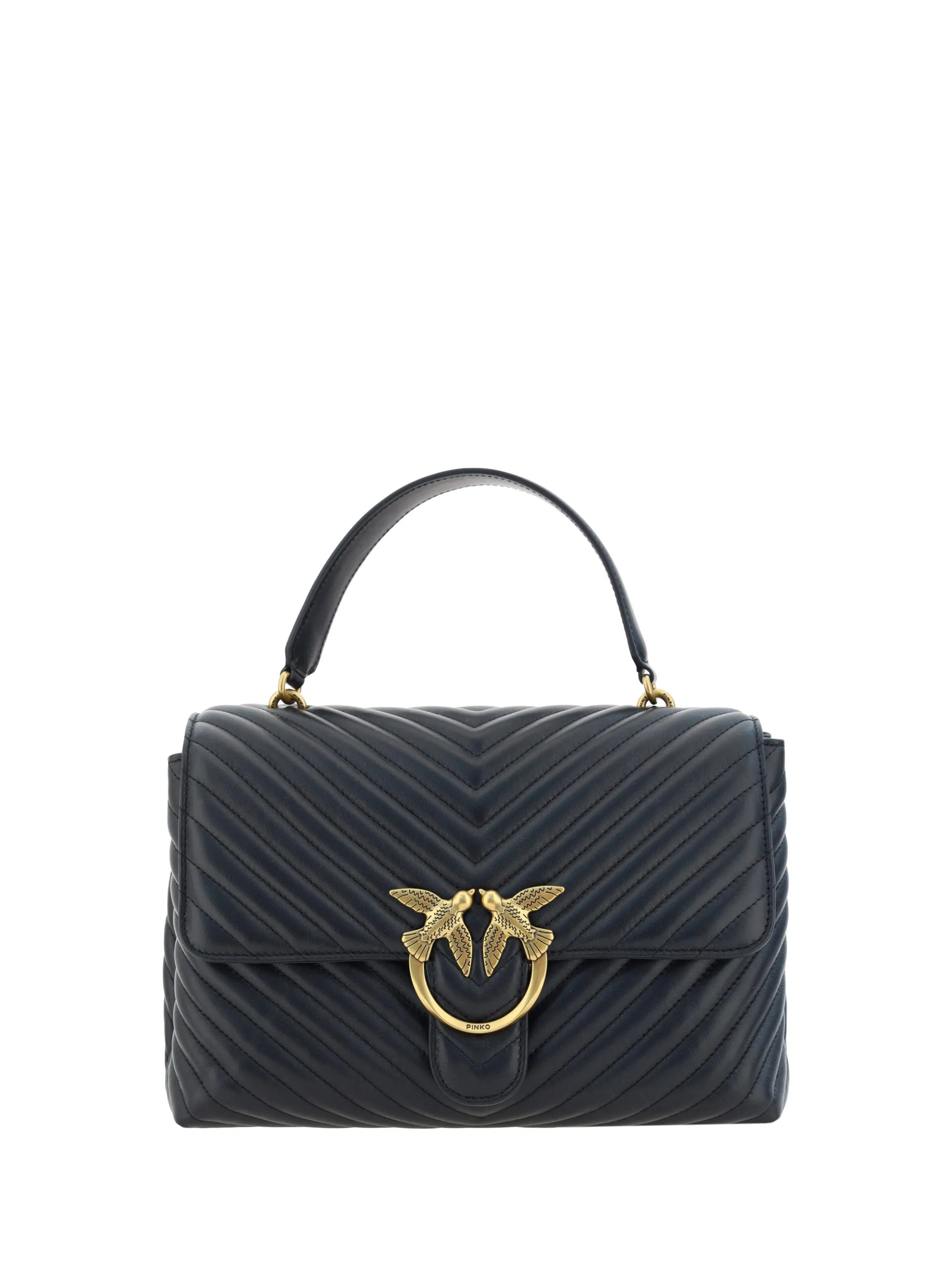 Elegant Black Calf Leather Handbag sold by Louxly