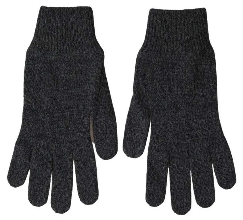 Elegant Virgin Wool Winter Gloves in Gray sold by Louxly product image thumbnail 2