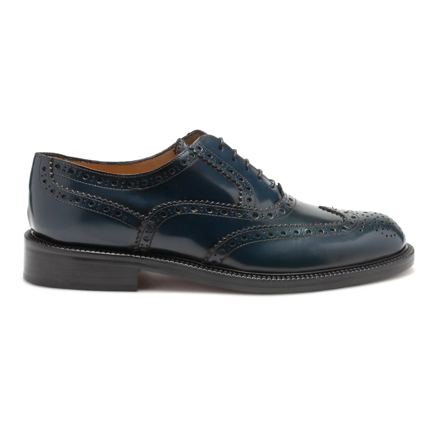 Elegant Blue Leather Brogue Shoes sold by Louxly