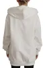 Chic White Hooded Pullover Sweater sold by Louxly