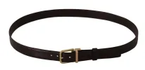 Elegant Leather Belt with Metal Buckle sold by Louxly
