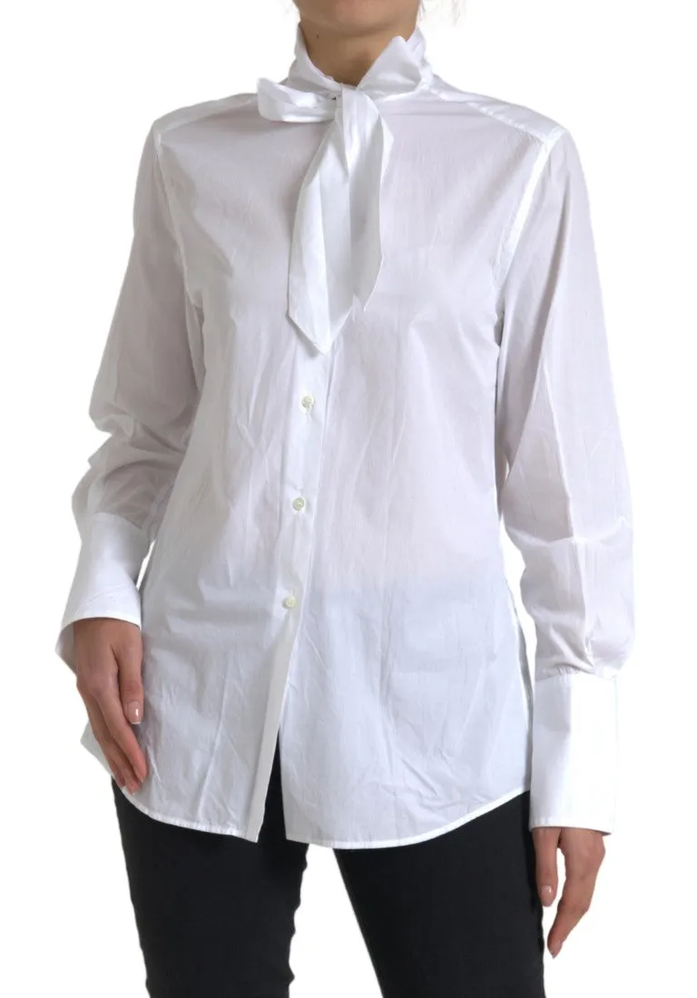 Elegant White Cotton Long Sleeve Shirt sold by Louxly product image thumbnail 2
