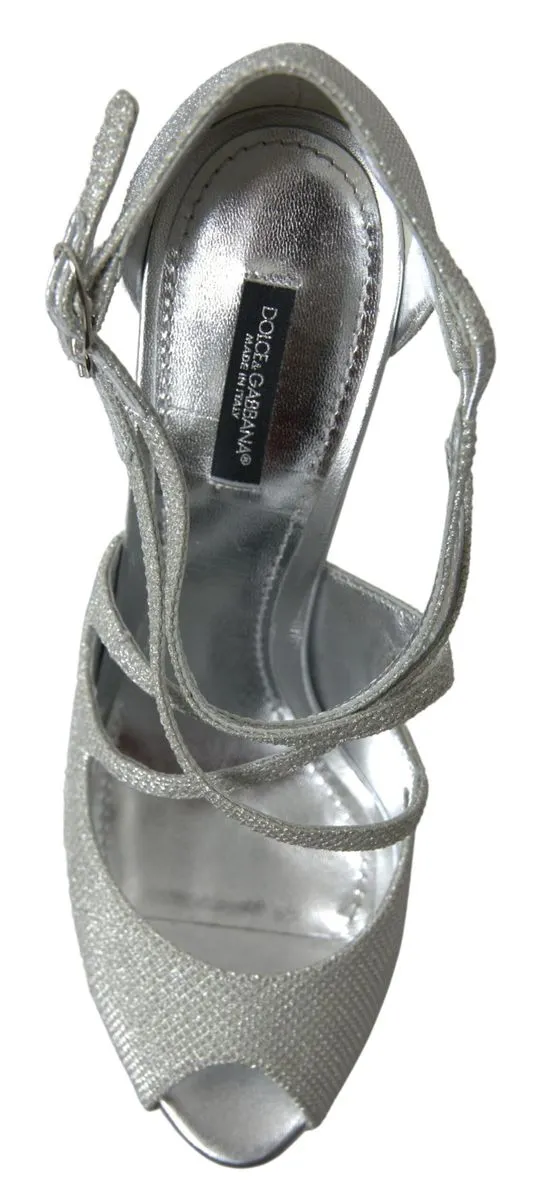 Elegant Shimmering Silver High-Heeled Sandals sold by Louxly product image thumbnail 3