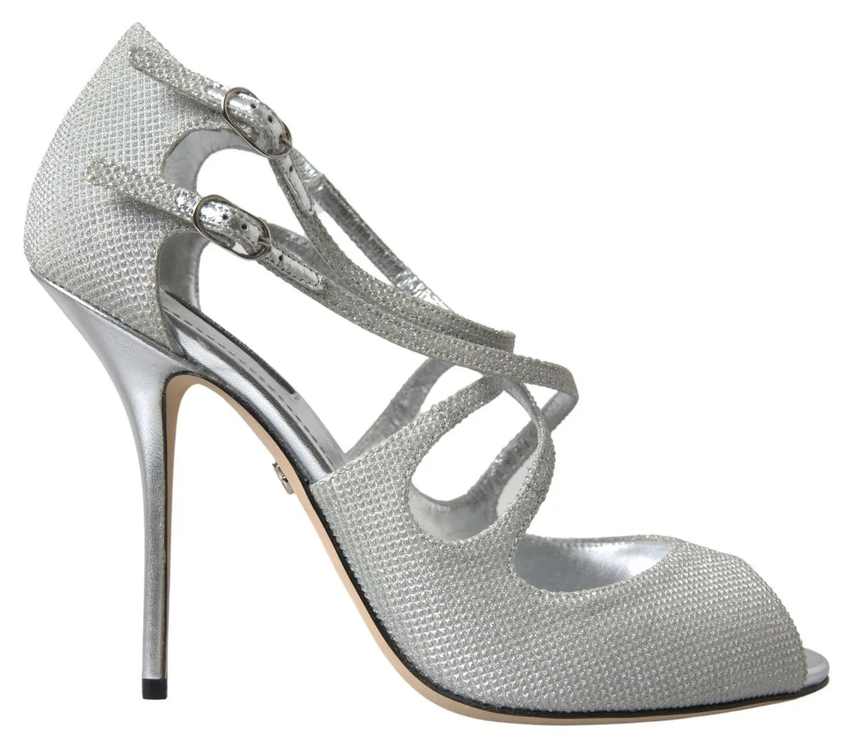 Elegant Shimmering Silver High-Heeled Sandals sold by Louxly
