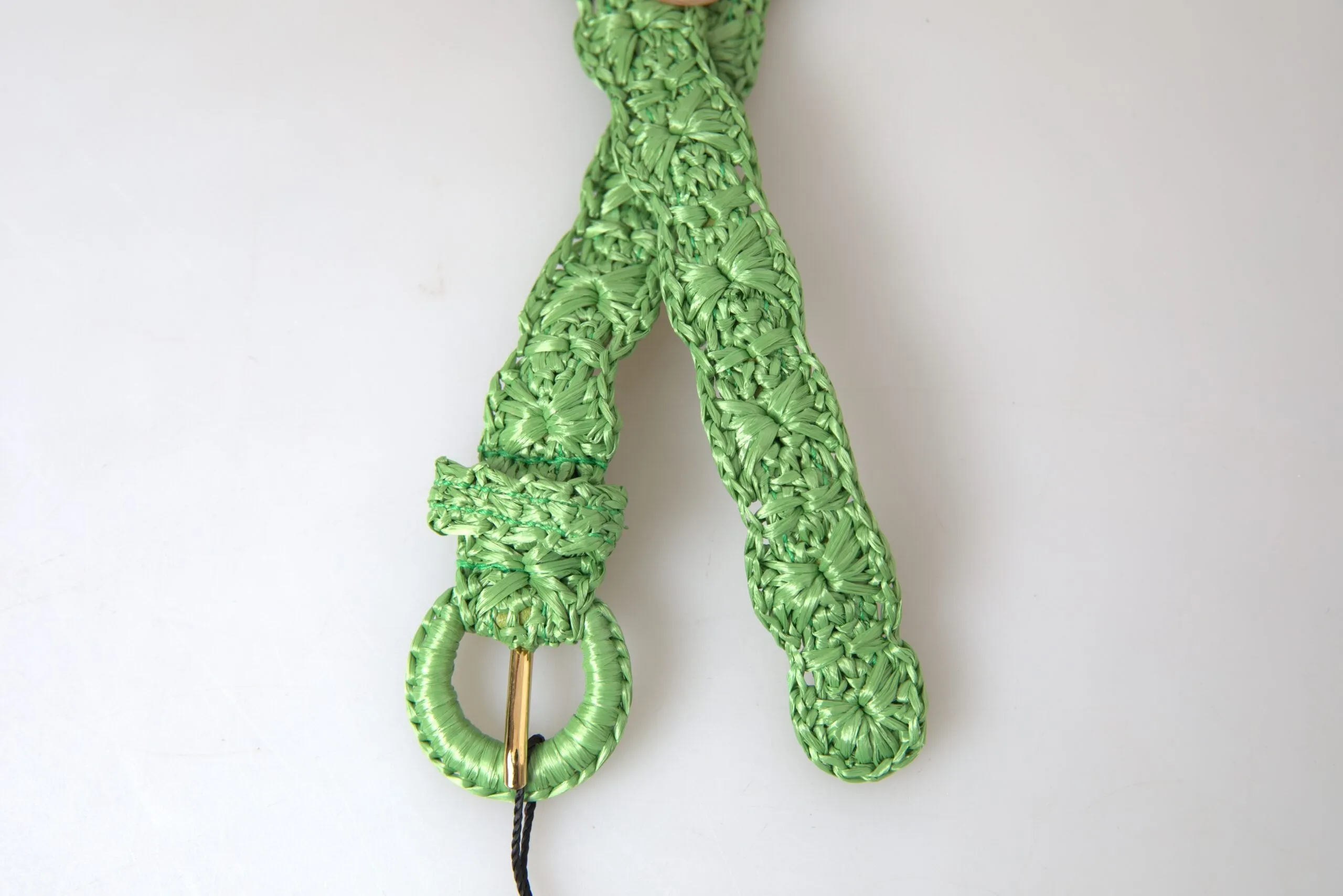 Elegant Green Viscose Belt with Metal Buckle sold by Louxly product image thumbnail 3