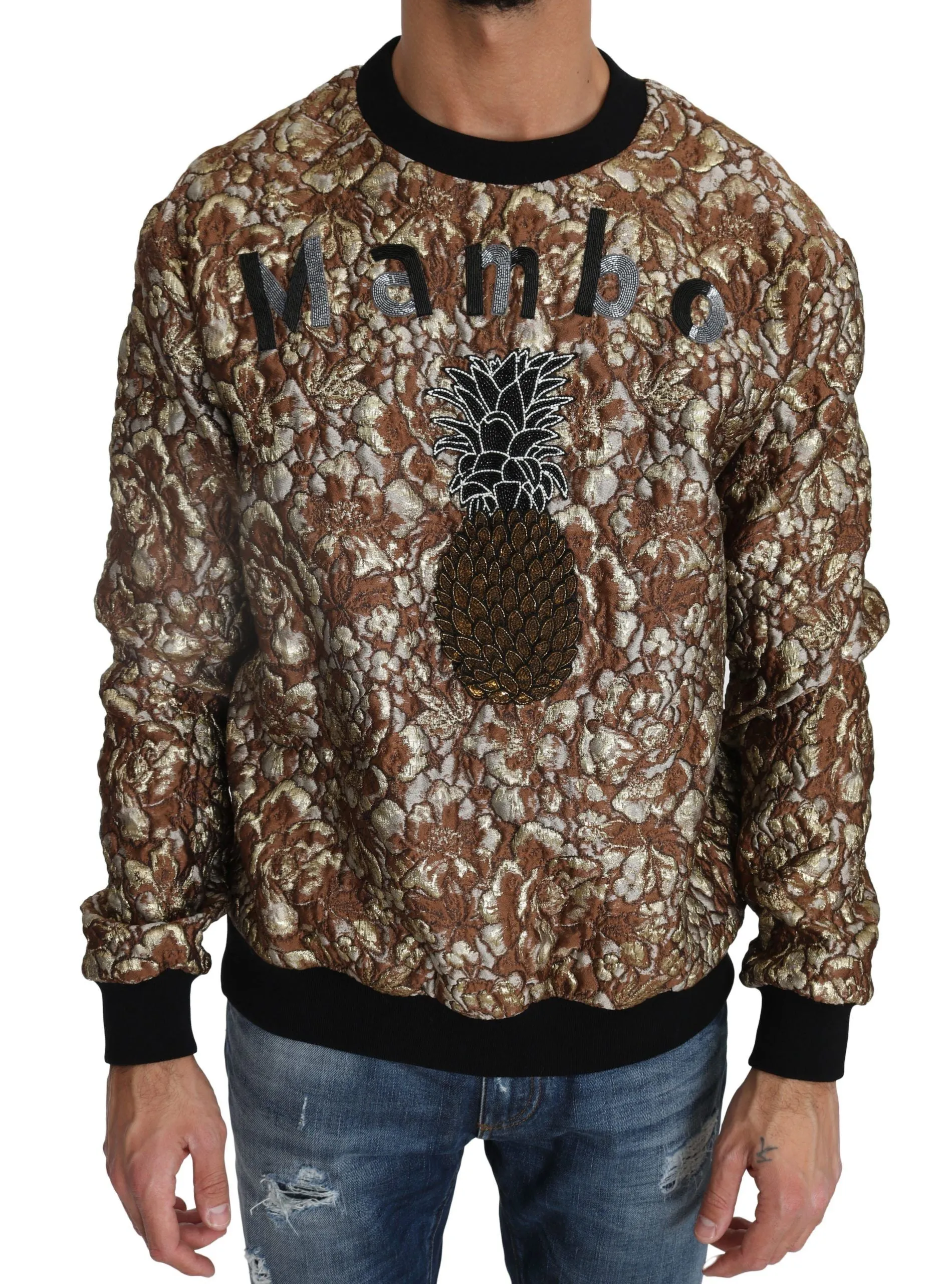 Opulent Multicolor Crewneck Sweater sold by Louxly