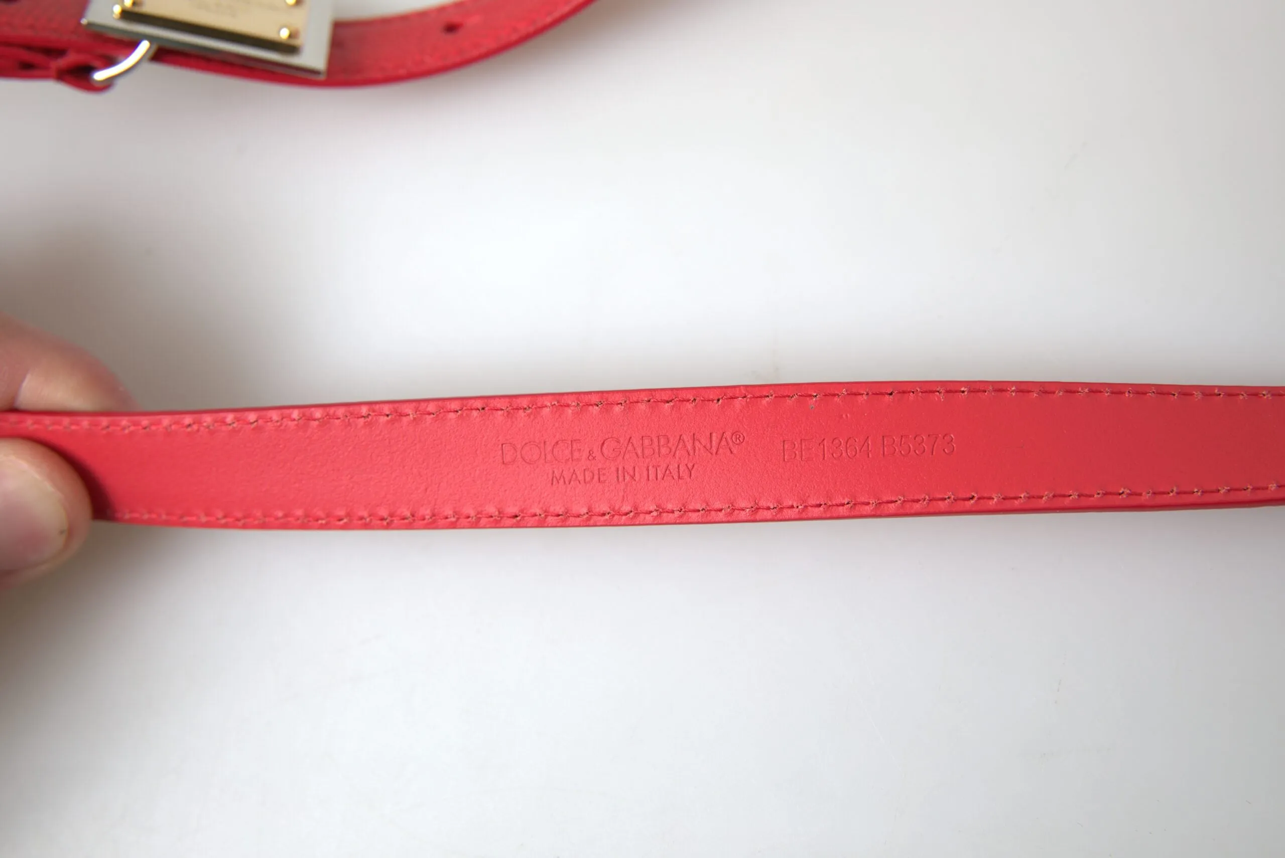 Elegant Red Leather Designer Belt sold by Louxly product image thumbnail 3