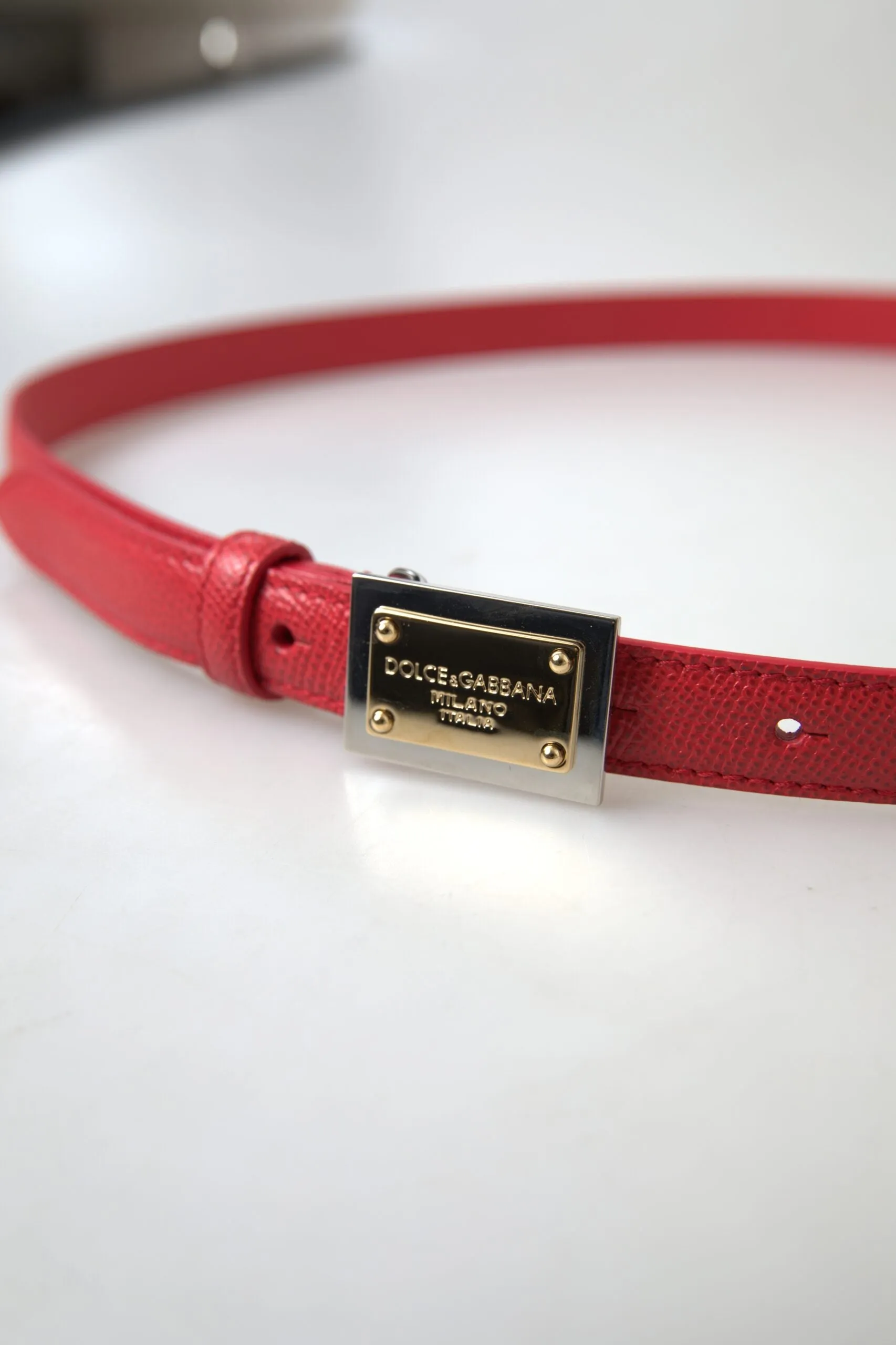 Elegant Red Leather Designer Belt sold by Louxly product image thumbnail 4