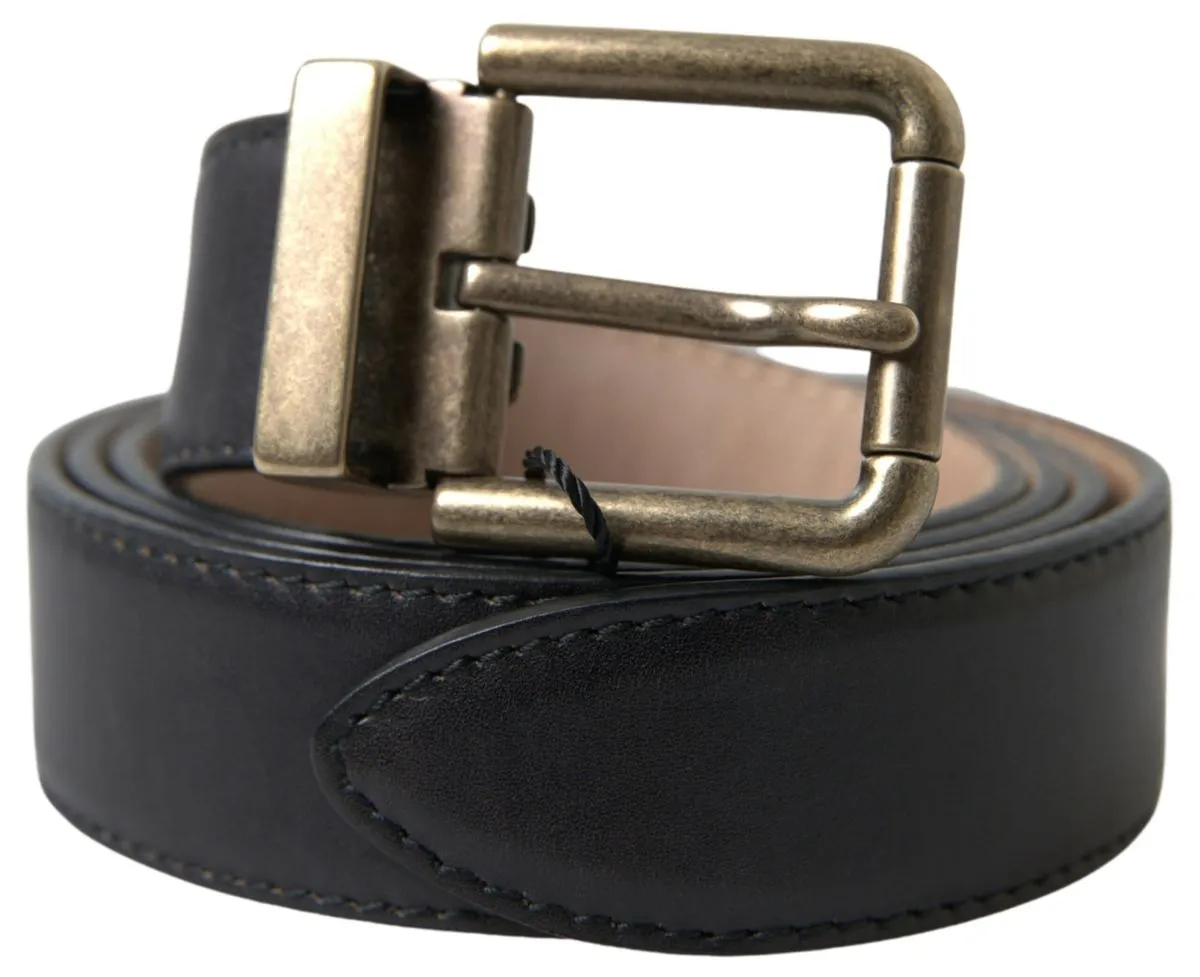 Elegant Black Leather Belt with Metal Buckle sold by Louxly product image thumbnail 2