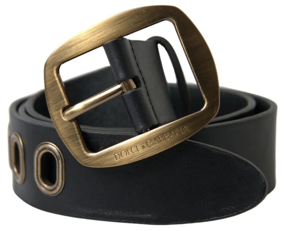 Sleek Italian Leather Belt with Metal Buckle sold by Louxly