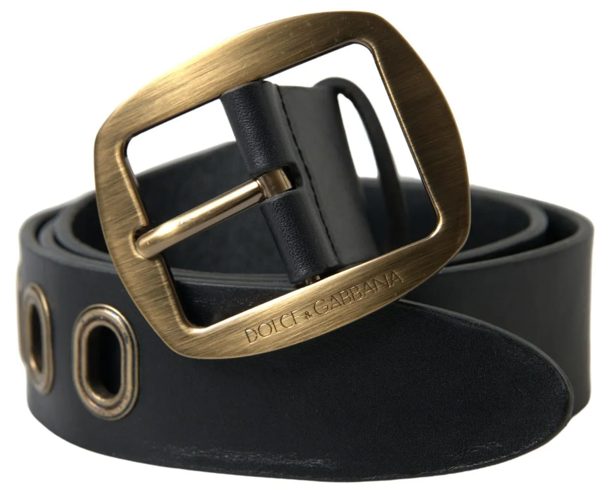 Sleek Italian Leather Belt with Metal Buckle sold by Louxly