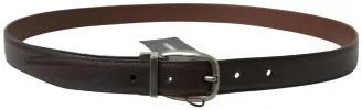 Elegant Leather Belt with Metal Buckle sold by Louxly