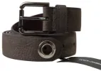 Elegant Brown Leather Belt with Metal Buckle sold by Louxly