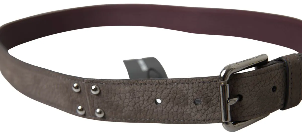 Elegant Brown Leather Belt with Metal Buckle sold by Louxly product image thumbnail 2