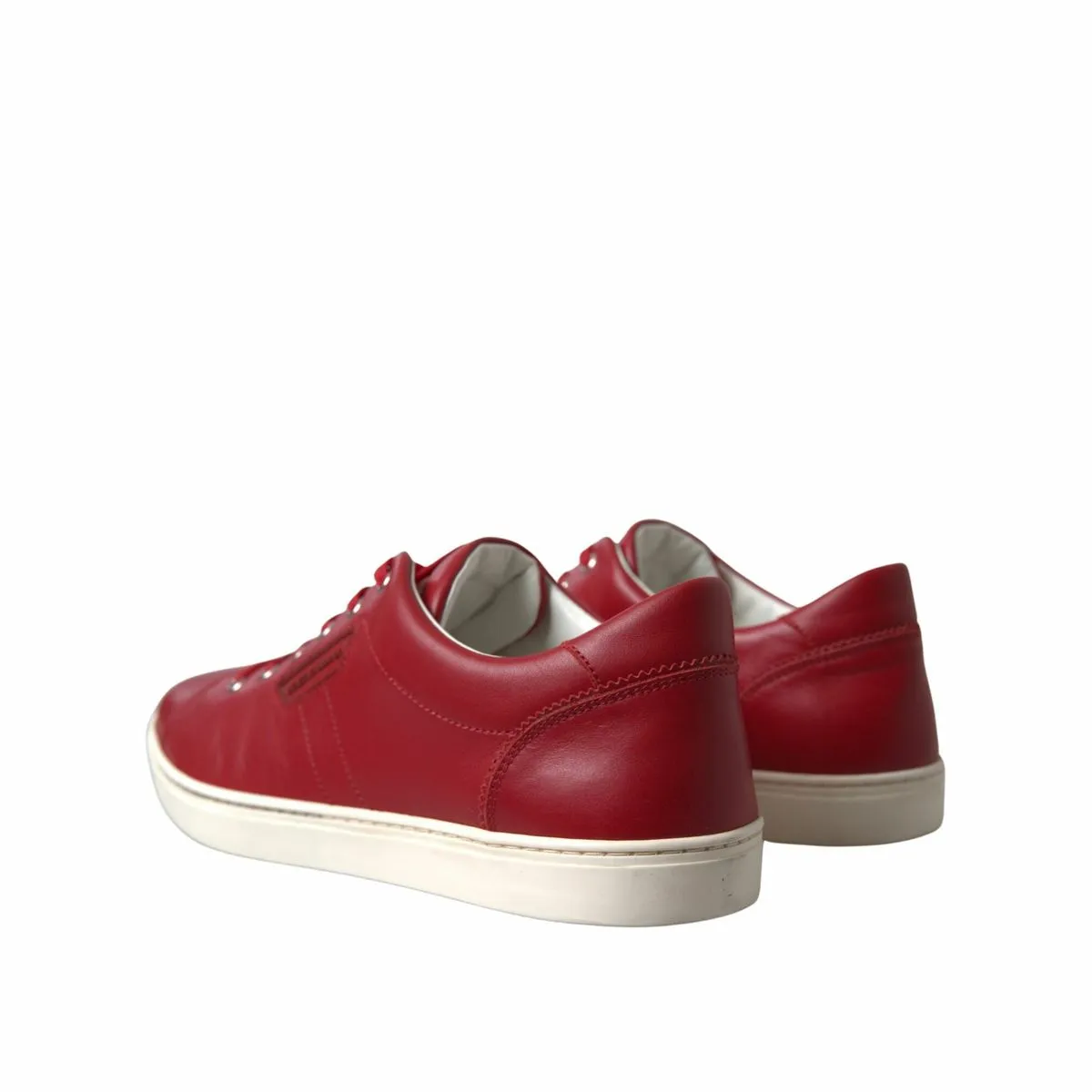 Elegant Red Leather Low Top Sneakers sold by Louxly product image thumbnail 3