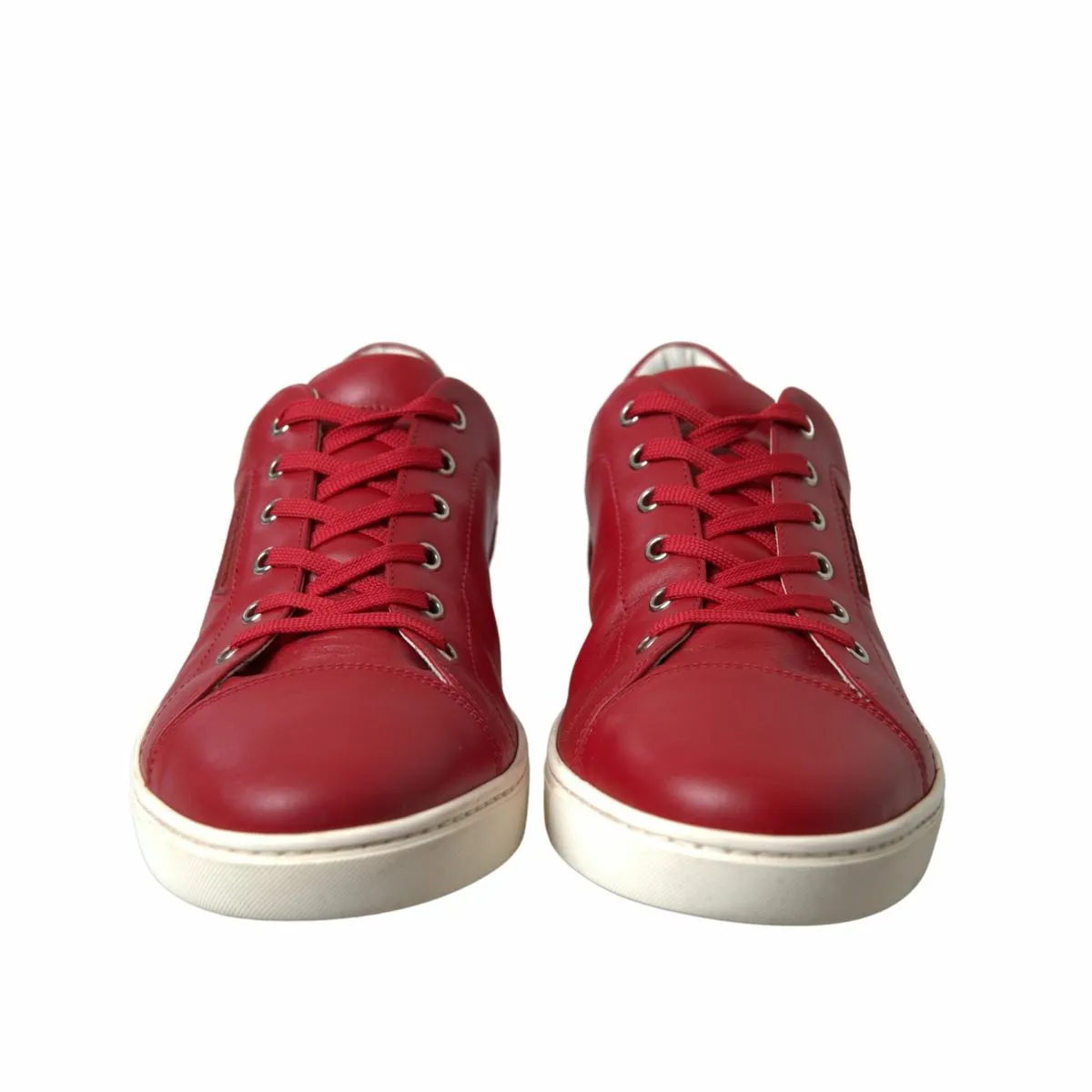Elegant Red Leather Low Top Sneakers sold by Louxly product image thumbnail 4