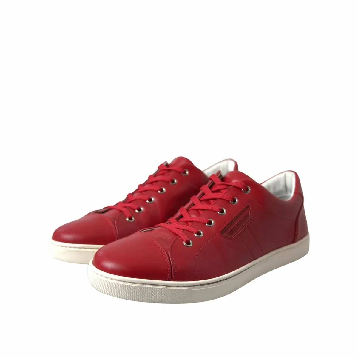 Elegant Red Leather Low Top Sneakers sold by Louxly product image thumbnail 5