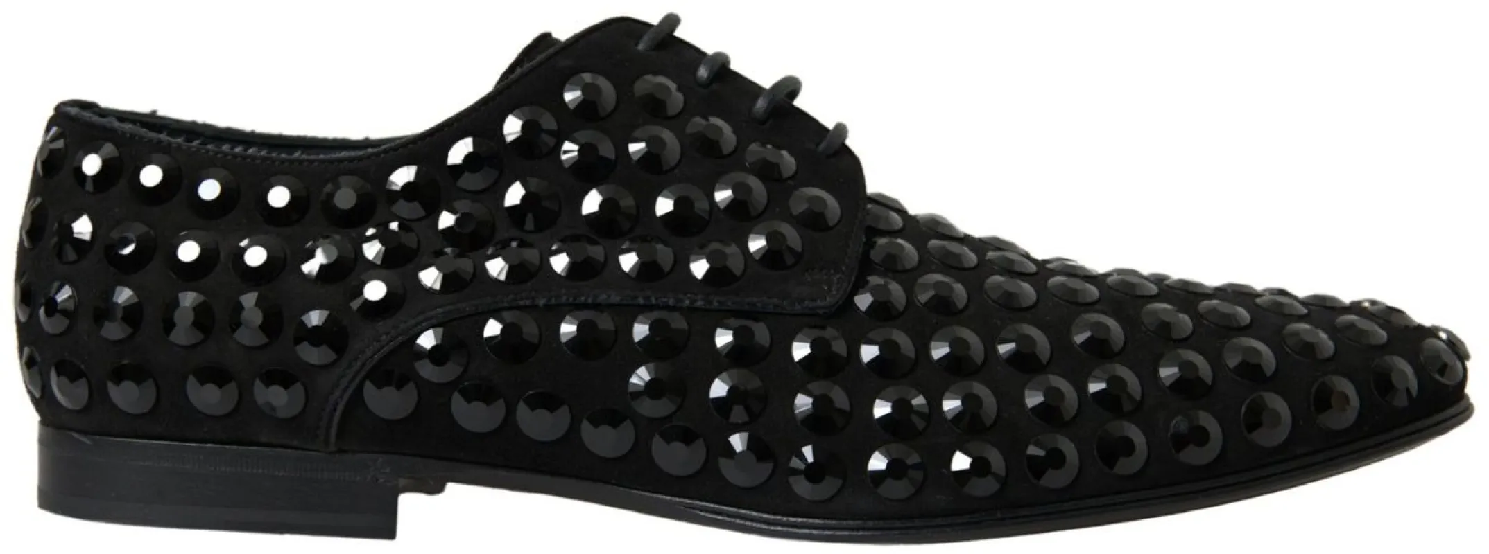 Sleek Black Suede Derby Formal Shoes sold by Louxly