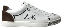 Sleek White Leather Casual Sneakers sold by Louxly