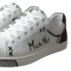 Sleek White Leather Casual Sneakers sold by Louxly