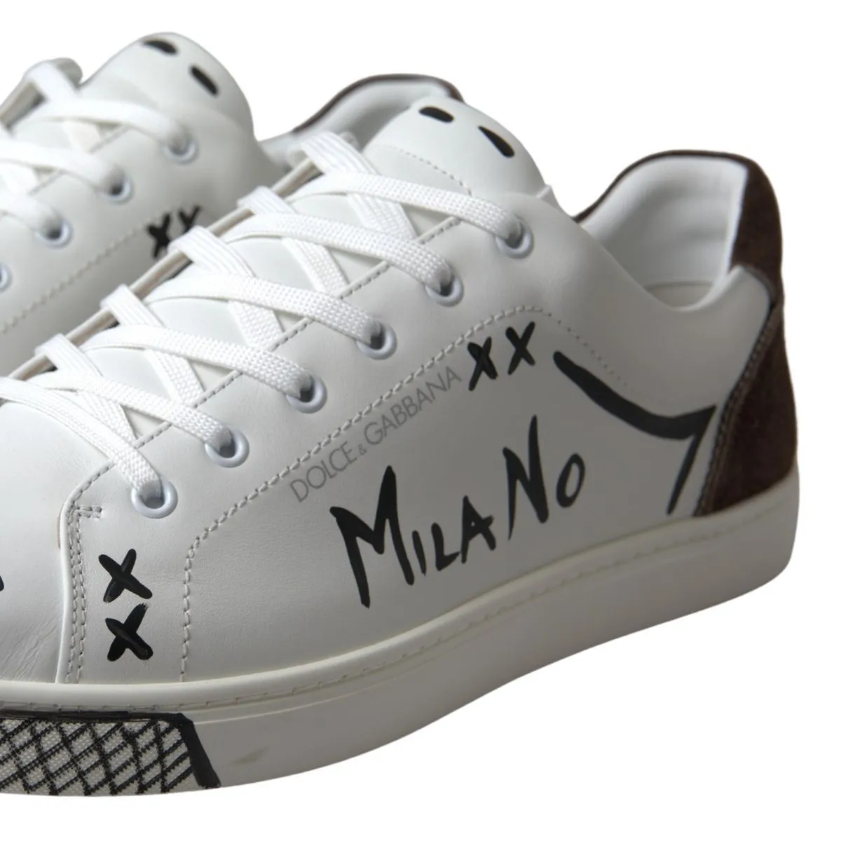 Sleek White Leather Casual Sneakers sold by Louxly product image thumbnail 2