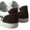 Sleek White Leather Casual Sneakers sold by Louxly