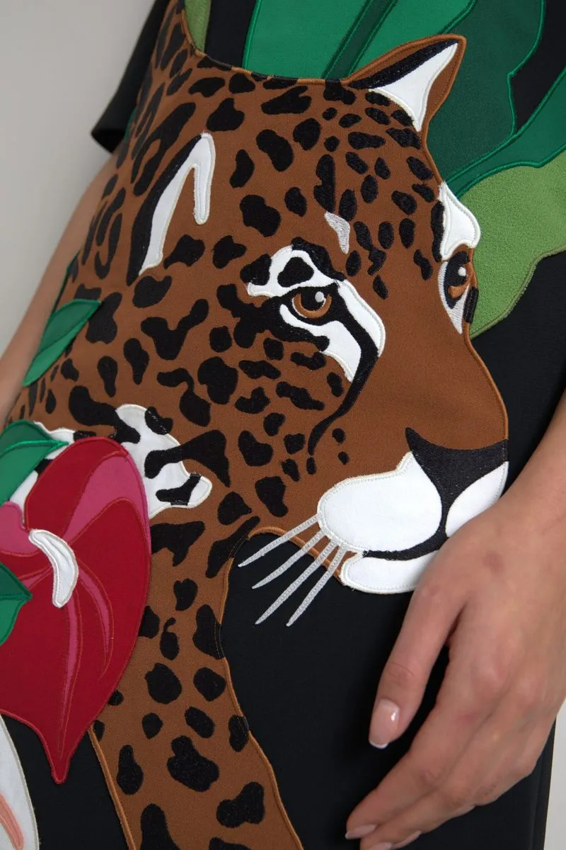Elegant Jungle Motif Sheath Dress sold by Louxly product image thumbnail 2