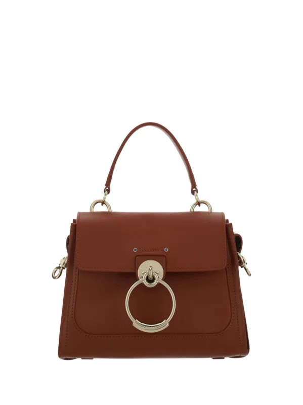 Elegant Sepia Brown Calfskin Shoulder Handbag sold by Louxly
