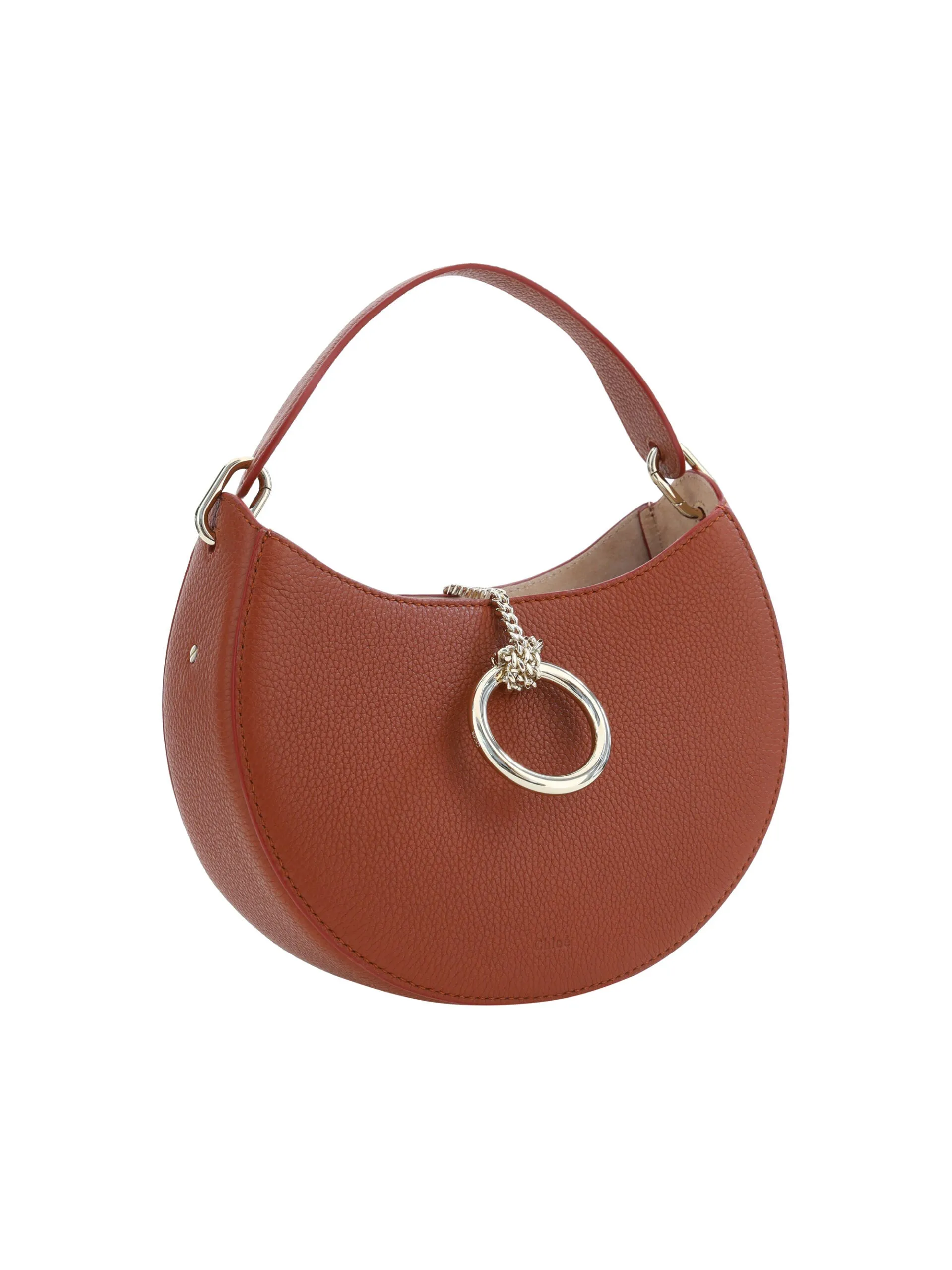 Sepia Brown Small Arlène Leather Shoulder Bag sold by Louxly product image thumbnail 2